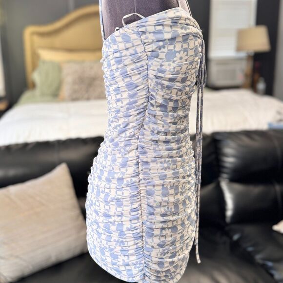 Cotton Candy LA  Bodycon Mini Front Tie, Small‎ Y2K Feminine Disco - Picture 4 of 7